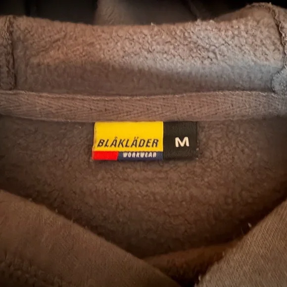 Men's Hooded Pullover Sweater - Taupe - Picture 2 of 2